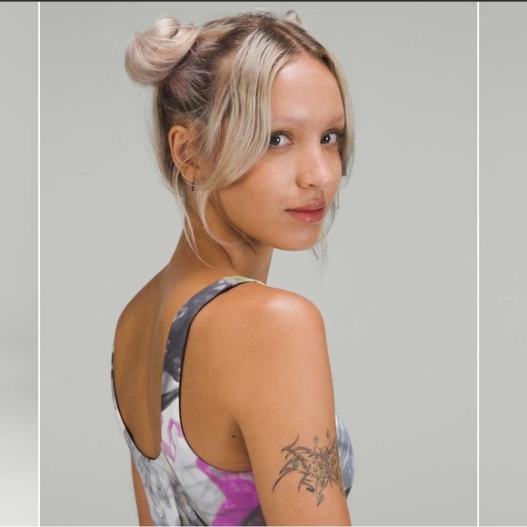 lululemon align tank top limited edition throwback print EUC size 14 - Picture 3 of 5